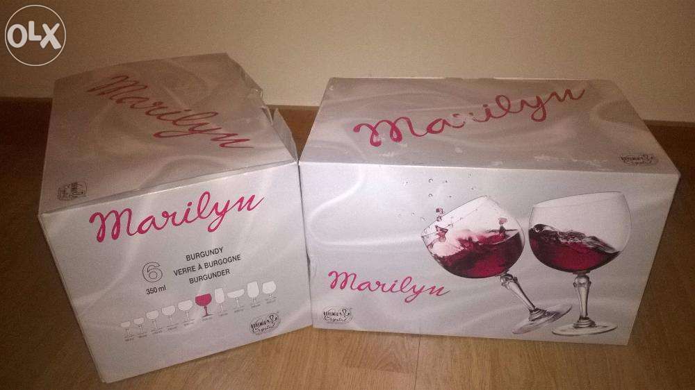 Colecção de Copos marca BOHEMIA cristal Marilyn