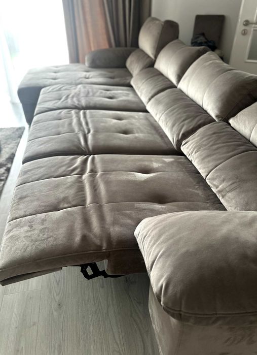 Sofá chaise longue reclinável elétrico – 3,70 m