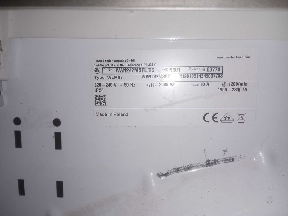 Pralka Bosch seria 4