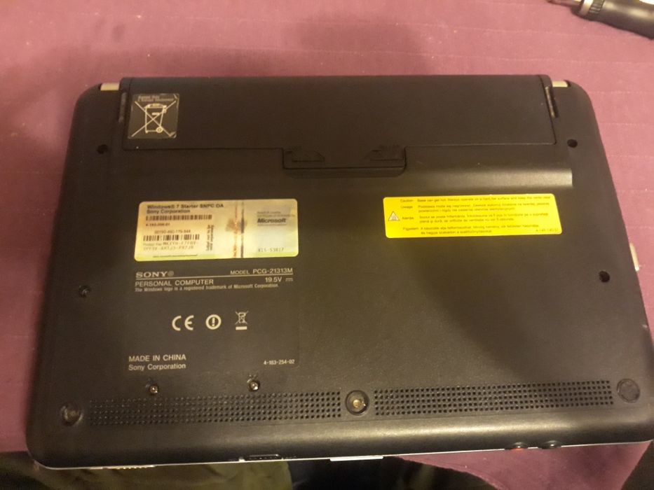 Notebook laptop sony vario pcg-21313m vpcm12m1e