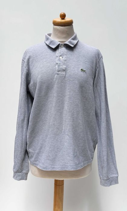 Koszulka Polo Szara M 38 Lacoste Classic Fit Długi Rękaw