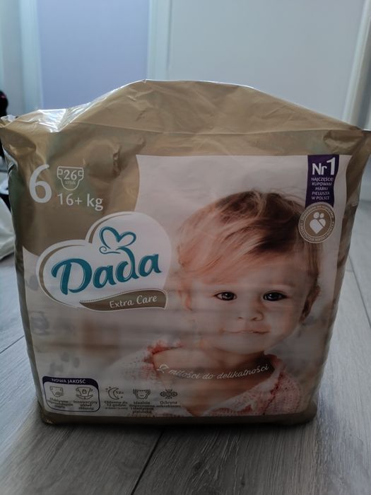2 opakowania Pieluch Dada 6 extra care i soft 16+