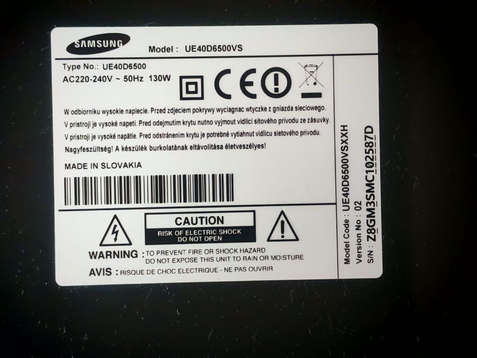 Телевізор Samsung 40d6500 під ремонт