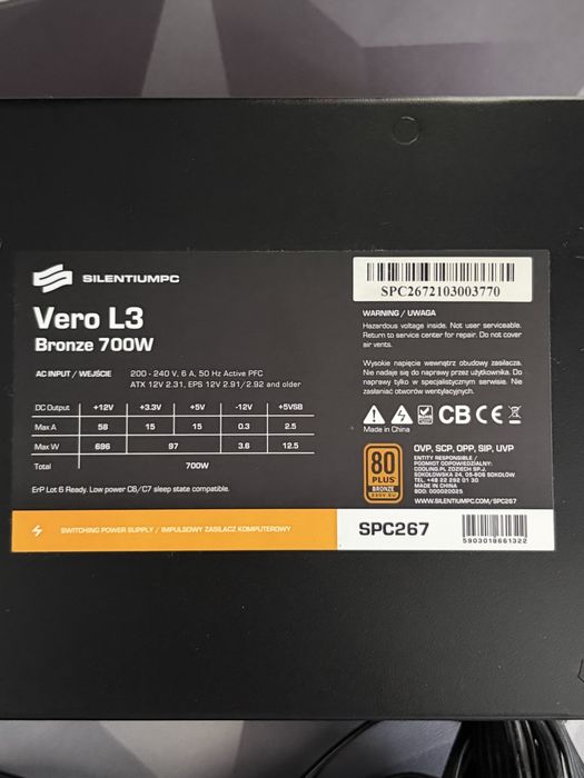 Zasilacz 700W SilentiumPc