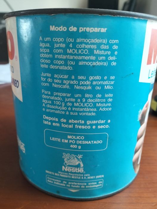Antiga lata Nestlé Molico