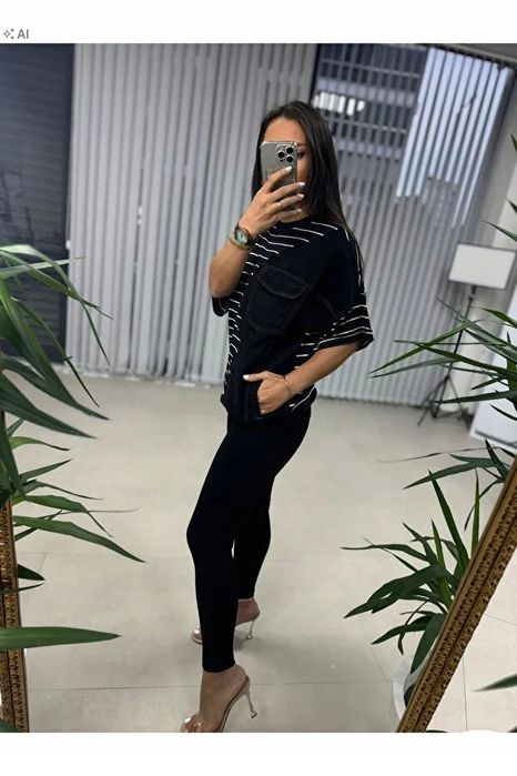 Czarna bluza damska sportowa z paskami w stylu y2k l 5ia