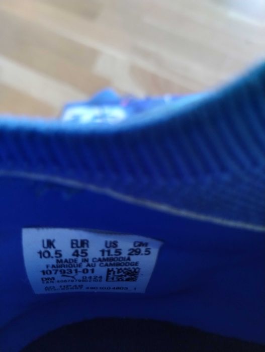 Korki Puma Future niebieskie 45 wkładka 29.5 cm