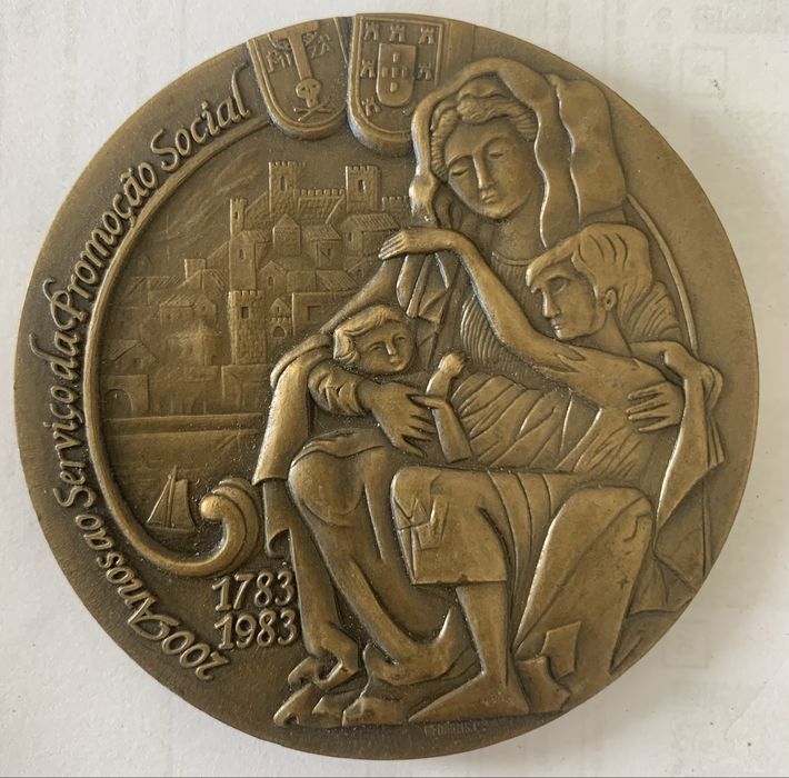 Medalha em bronze comemorativa da lotaria nacional