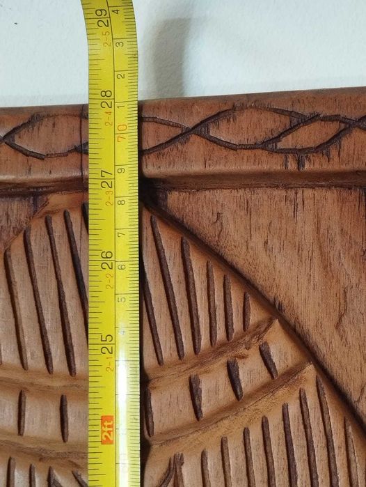 Placa Tribal Africana Madeira Esculpida