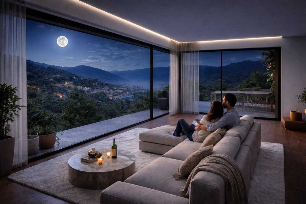 Moradia em pedra para recontrução com vistas panoramicas.