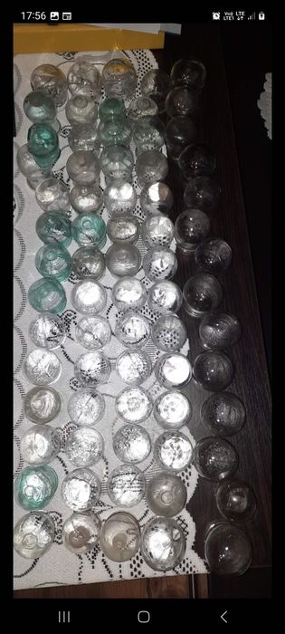 Duża ilość bańki szklane ogniowe medyczne PRL