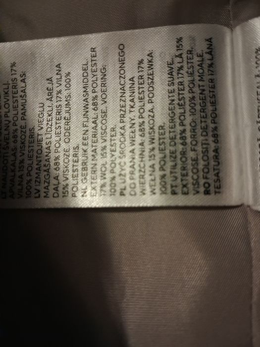 Płaszcz z dodatkiem wełny H&M, płaszcz dziecięcy