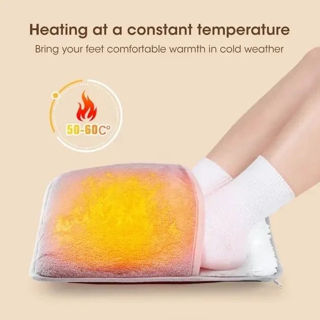 Портативна фланелева грілка для ніг з електричним підігрівом Foot warmer XL-997 Килимок з USB підігрівом