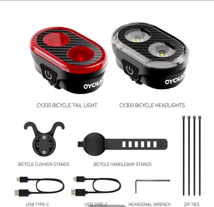Oświetlenie rowerowe lampa rowerowa CYCLAMI CY300T