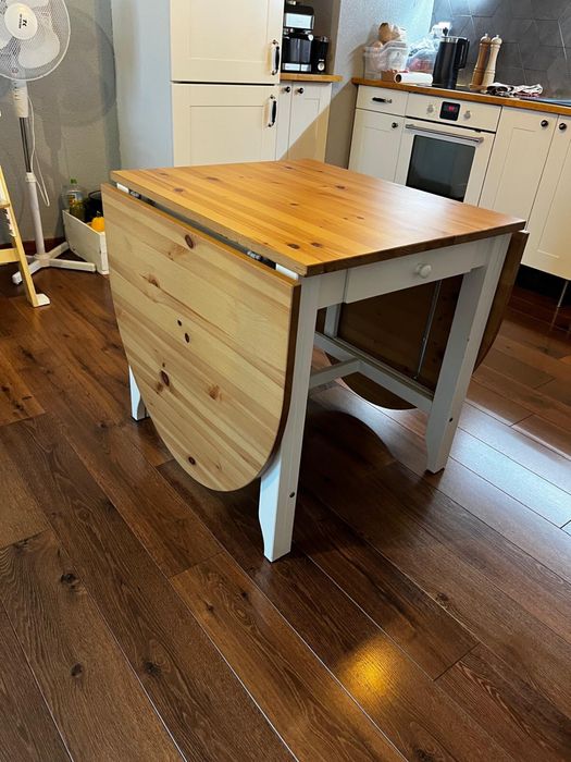 Stół rozkladany IKEA GAMLEBY biale nogi