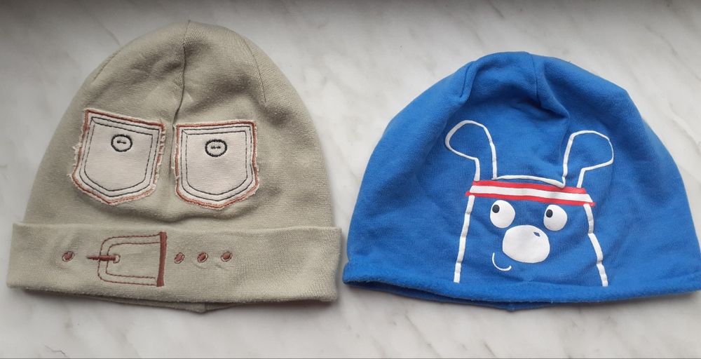 2 x czapka dla chłopca. Rozm. 86/92