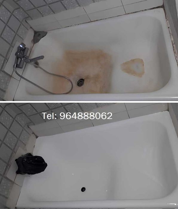 Banheira do ferro fundido, cerâmica, acrílico/fibra de vidro, . -» RENOVAÇÃO de Banheiras, PINTURA de Banheiras, ESMALTAGEM de banheiras