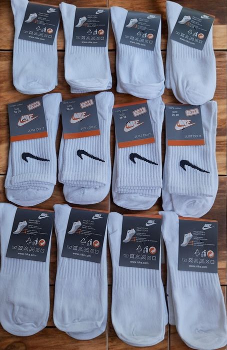 Високі шкарпетки NIKE з резинкою на стопі. 12 пар упаковка.