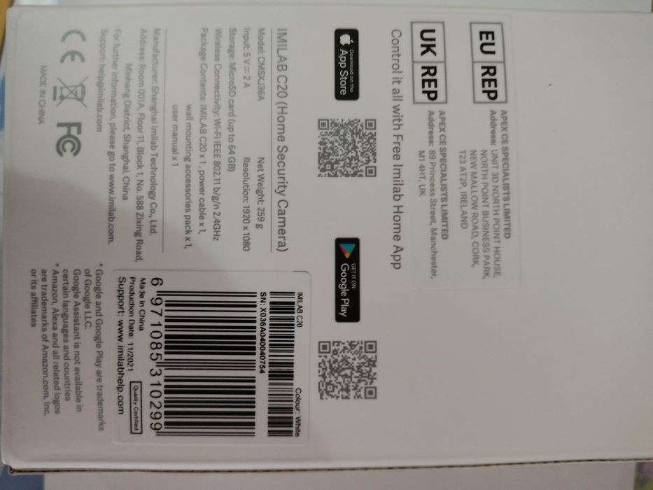 Câmera Xiaomi full HD 1080p WiFi
