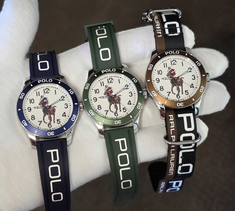 Чоловічий годинник Ralph Lauren Polo Automatic 42.5 mm Swiss made Blue