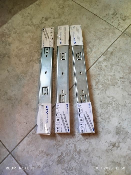 Prowadnice kulkowe szuflad 400 mm 6 szt