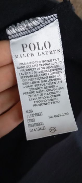 Lauren поло в серо-чёрную полоску