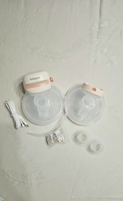 Подвійний акумуляторний молоковідсмоктувач BabyOno Twinny + подарунок