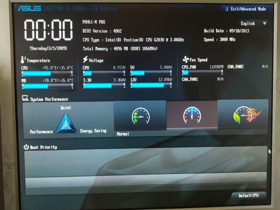Компьютер Asus  Intel  s1155,G2030.4Gd ddr3