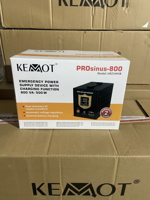 Джерело безперебійного живлення (ДБЖ) KEMOT PROsinus-800, 800VA/500W