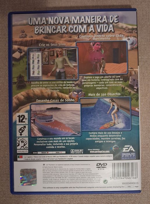 Os Sims 2 PS2 (PAL PT) – Caixa e Disco Original