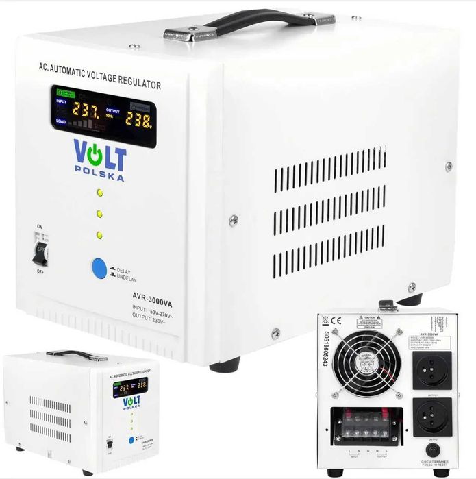 Стабілізатор напруги 3 квт Volt Polska avr3000 3000вт, релейний стабілізатор напруги 3 квт
