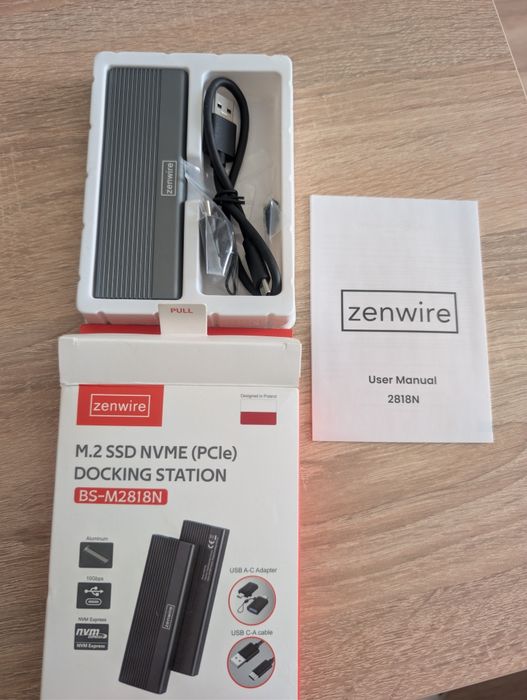 Obudowa dysku M.2 NVMe Zenwire BS-M2818N | USB-C 10Gbps | Aluminium