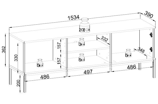 RTV Nowa, ryflowane drzwi/ Kolor Dąb Wotan + czarny !!od ręki!!