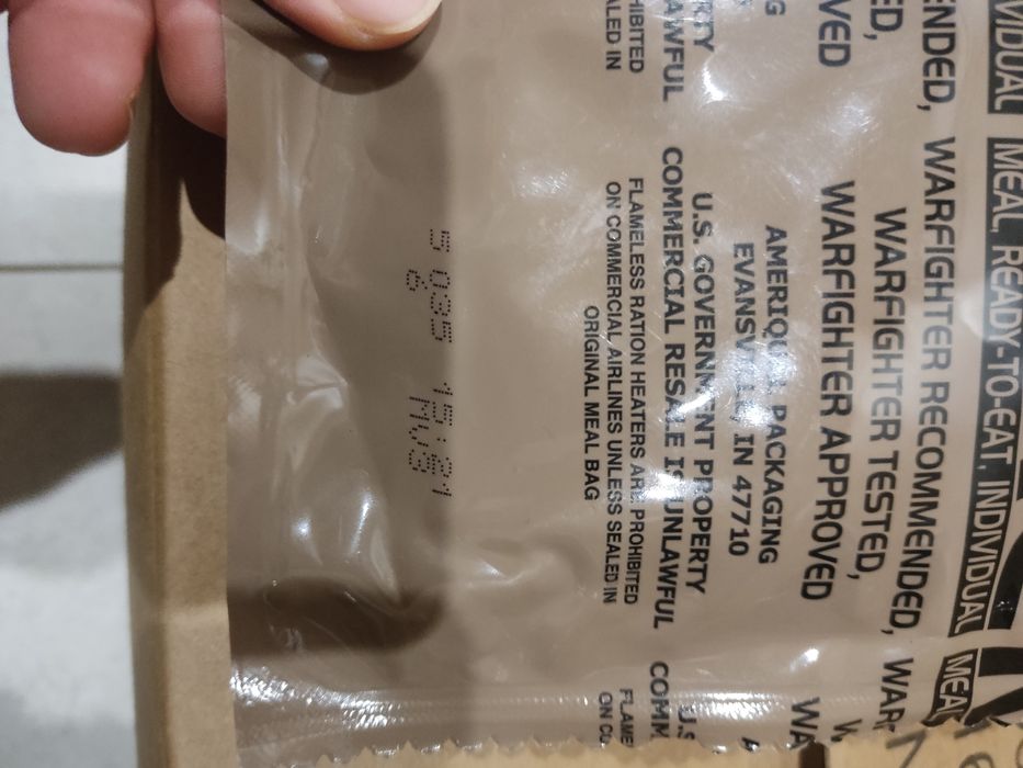 Racje żywnościowe mre menu A 1-12