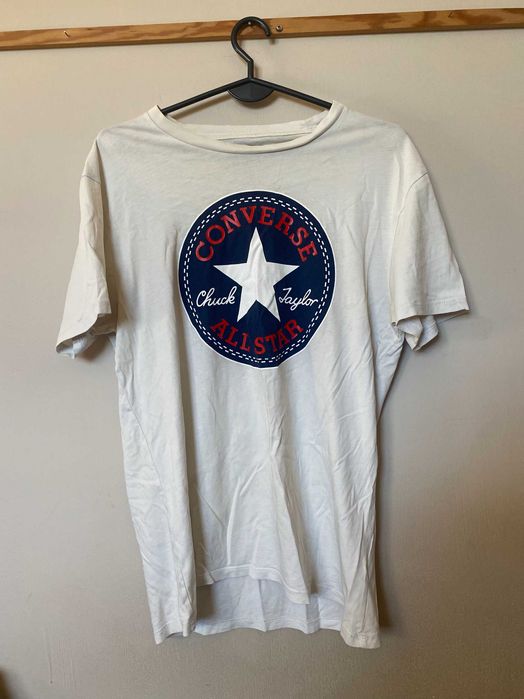 Męski T - Shirt - biały - CONVERSE - OKAZJA