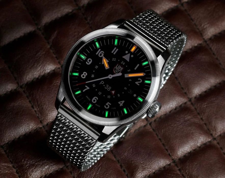 Годинник LUMINOX Air Pilot XA.9522 Lightning P-38 GMT 42 mm. 100 MT.