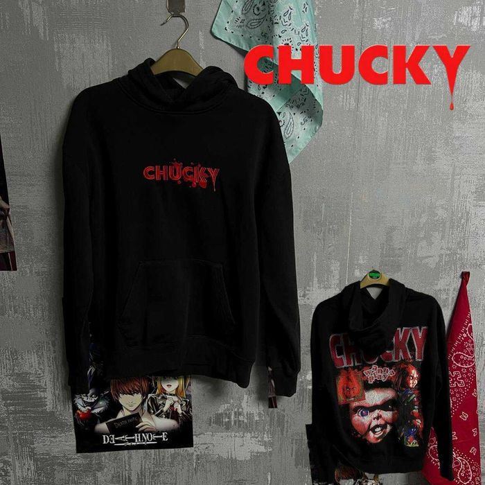 ‼️-50%‼️Кофта черная XS толстовка с капюшоном худи кофта Primark «Детские игры» CHUCKY XS