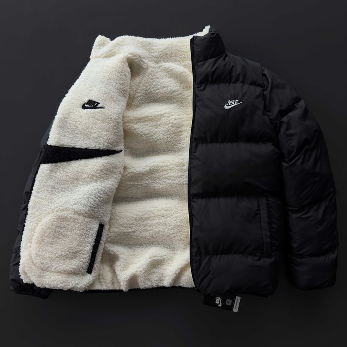 Куртка зимняя мужская Nike big swoosh до -25°С меховая пуховик найк