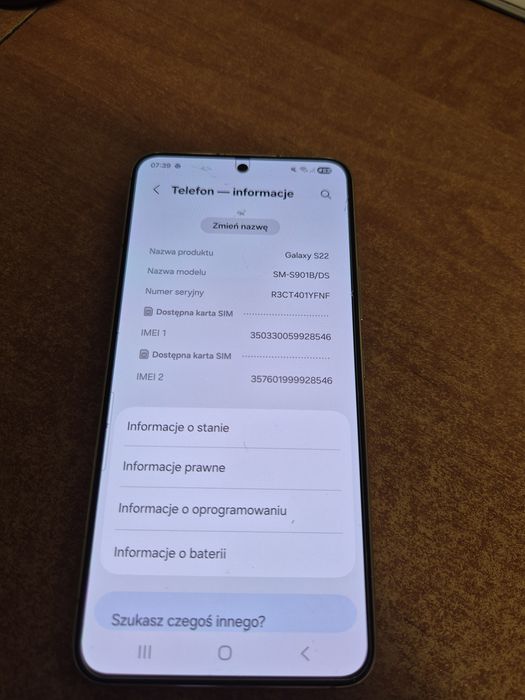 Samsung s22  128GB biały