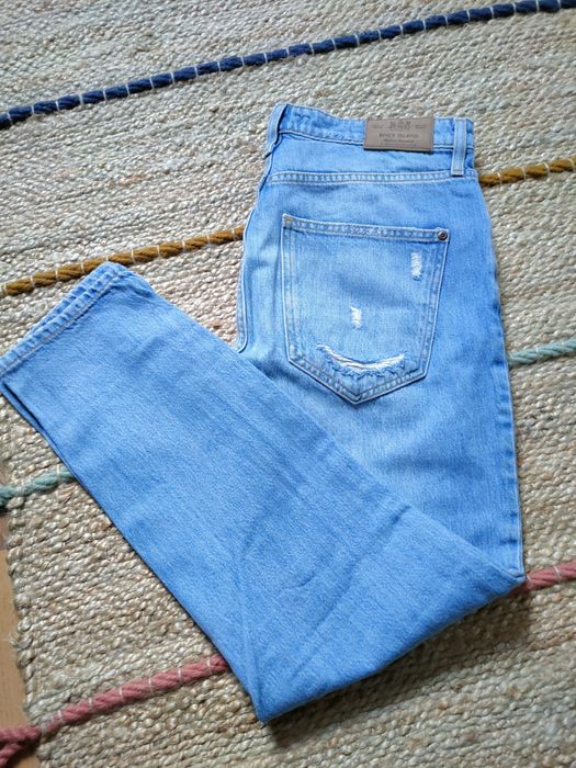 Jeansy z rozdarciami vintage boyfriend momfit