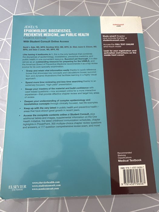 Jekel’s Epidemiology, Biostatistics, Preventive Medicine And Public Health