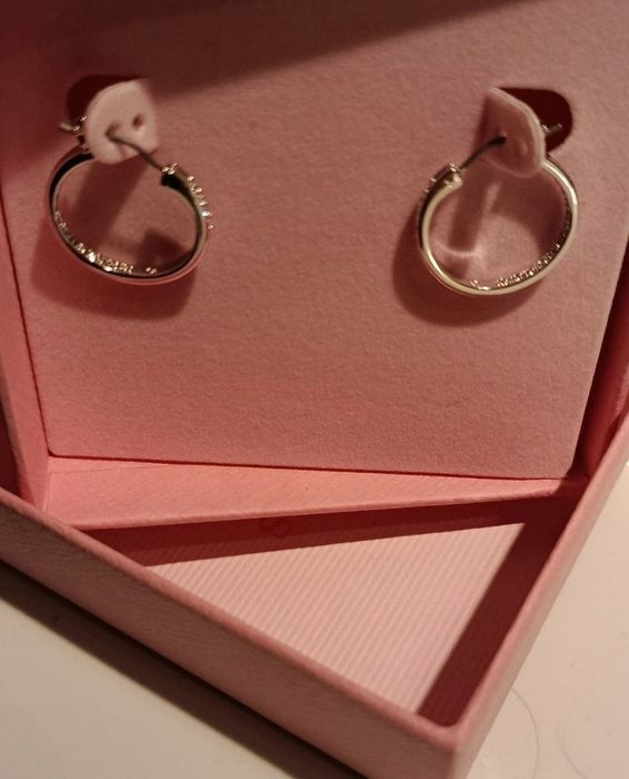 Brincos Swarovski argola Sommerset Brancos