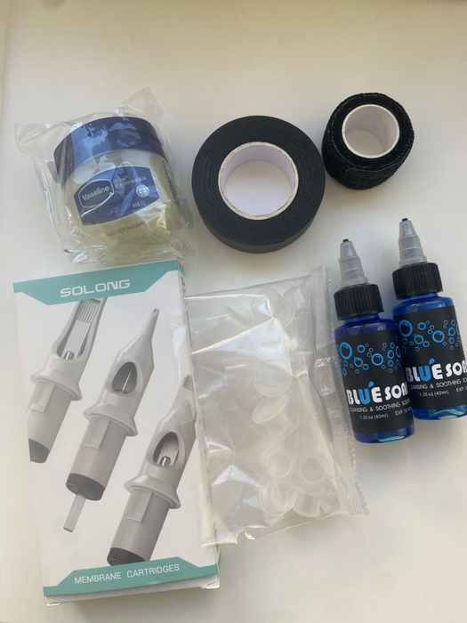 Kit Tattoo c/ Maquina Rotativa - Bateria 1500 mAh