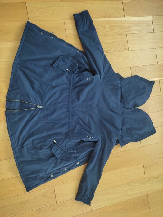 długa kurtka parka z kapturem 34/ 36 XS/S