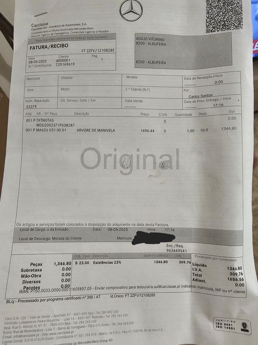 Mercedes c200 136cv ref.626.951