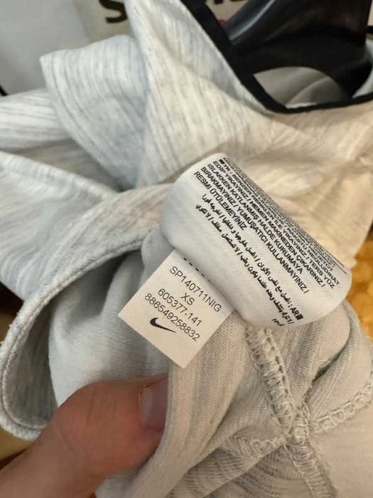 Women Nike Tech Fleece Poncho Pattern White Grey XS