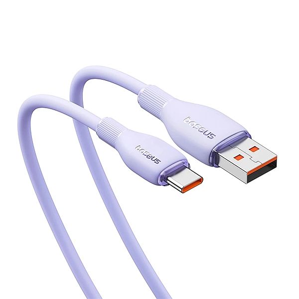 Kabel Baseus Pudding 100W USB-A - USB-C 2m - fioletowy