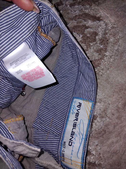 Штани лляні чоловічі Штаны лен М 46р. Бежевые