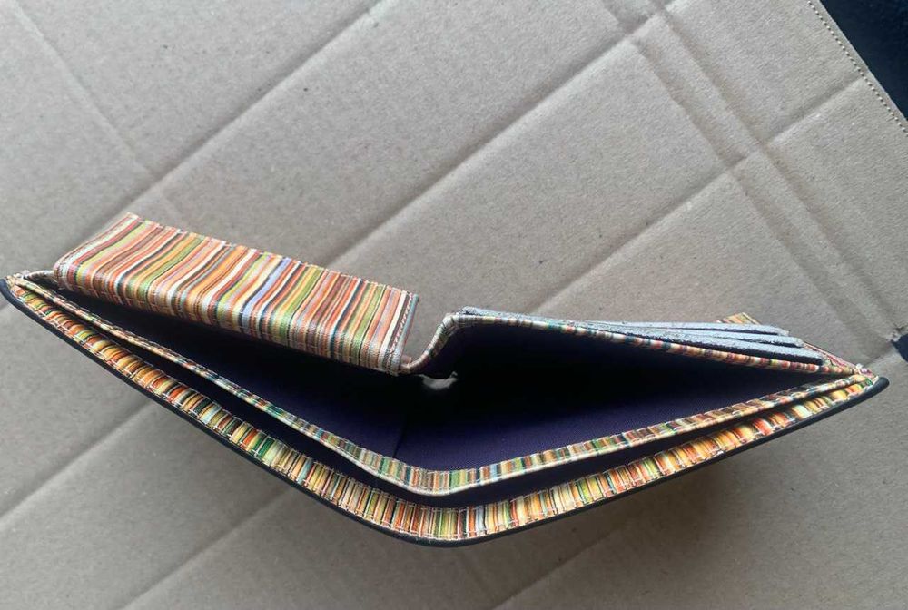 Брендовый итальянский кожаный кошелек Paul Smith