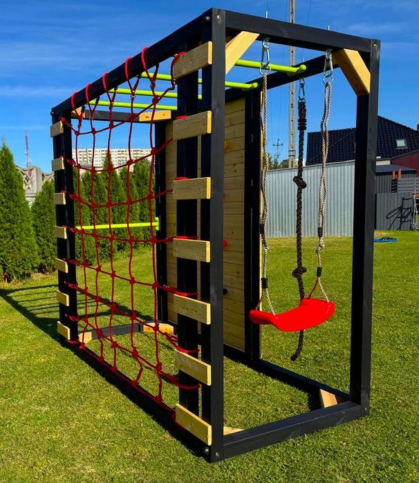 Drewniany Plac Zabaw do ogrodu - PROMOCJA - LUPO- Domek - Huśtawka